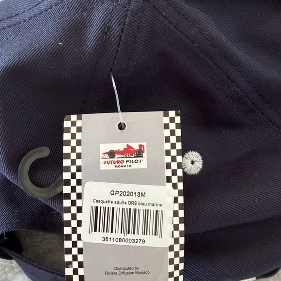 Navy Embroidered Racing Cap - Picture 4 of 7